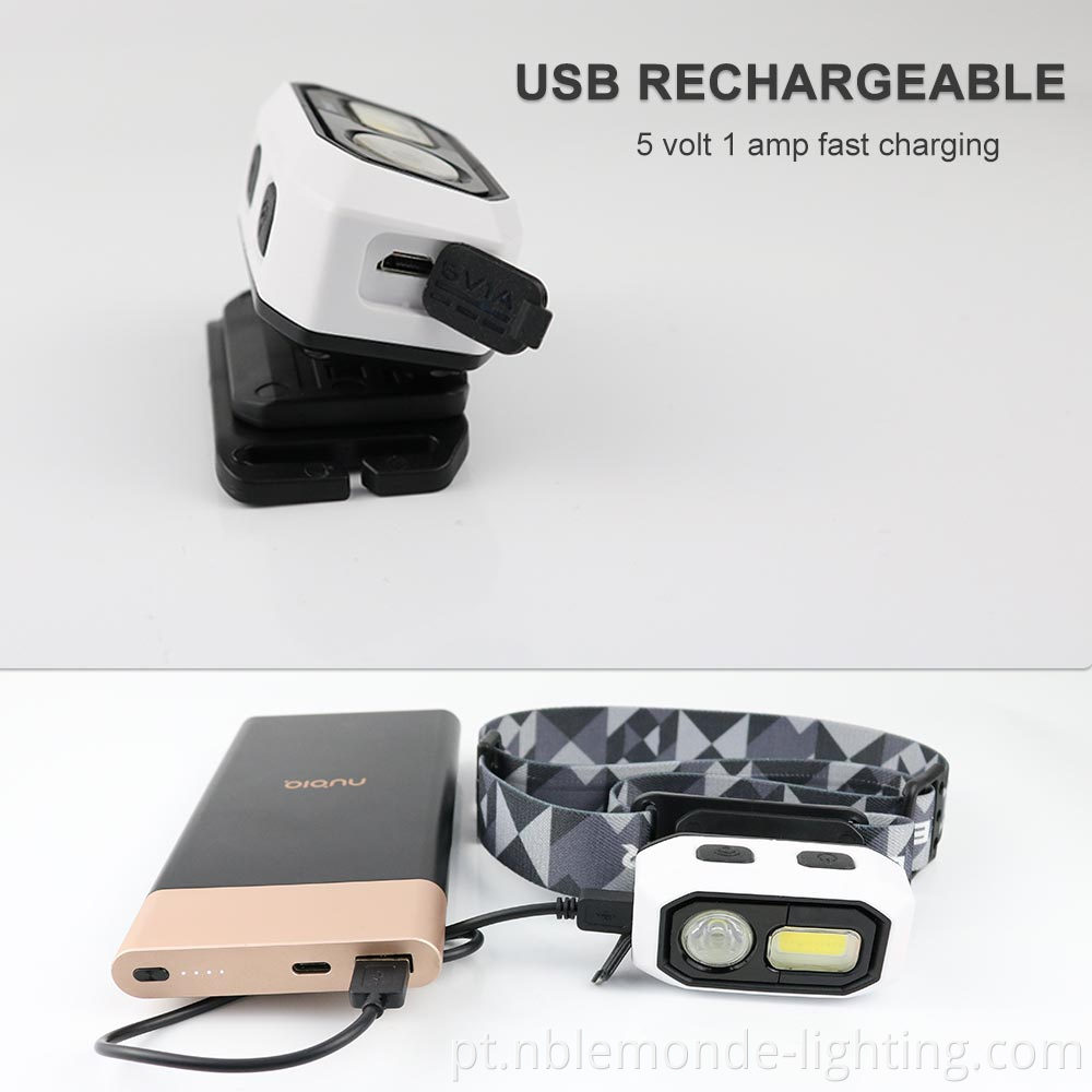 Waterproof USB head torch